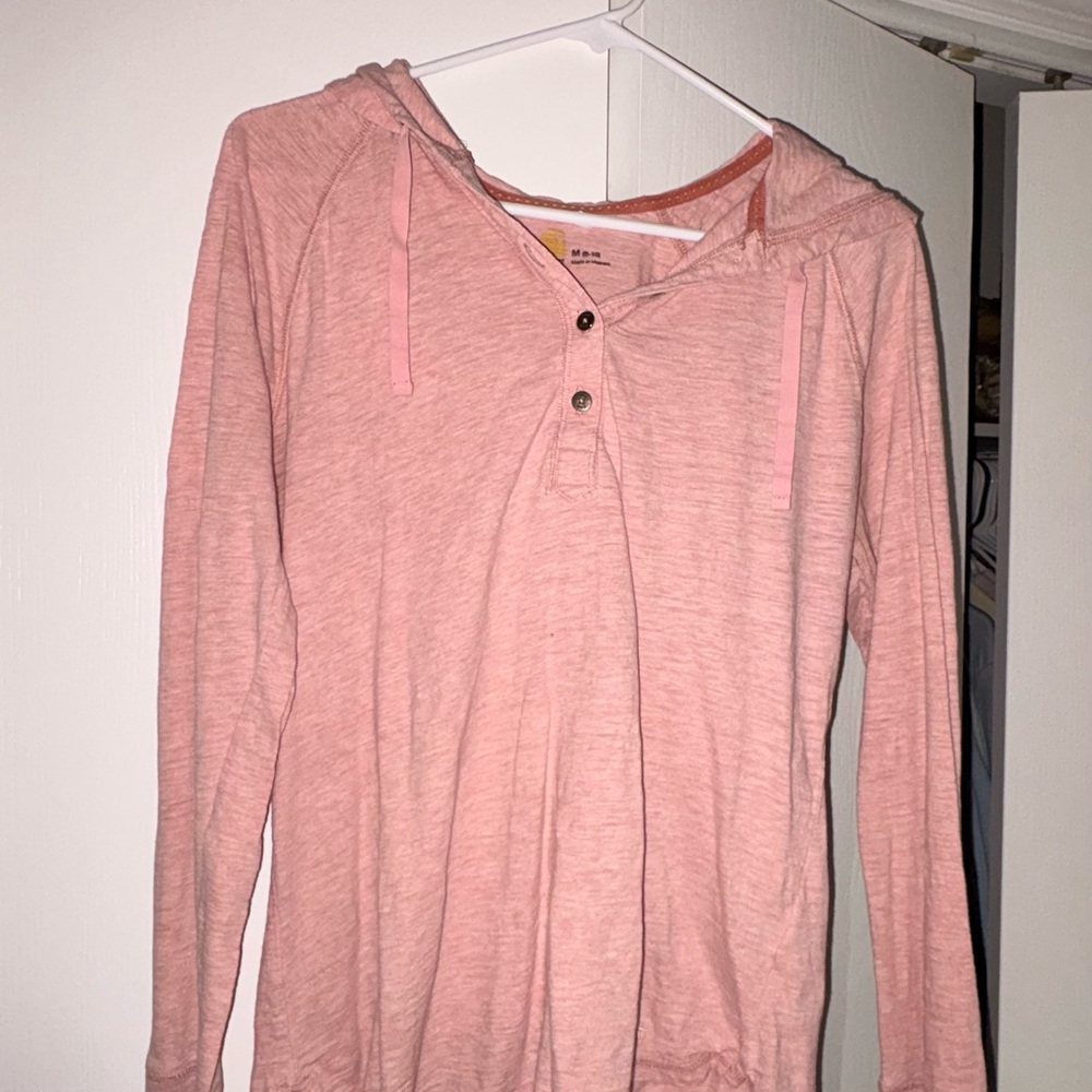 Carhartt Pink Long Sleeve Hoodie Tee